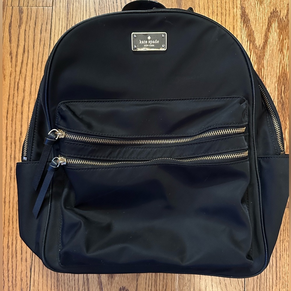 Kate Spade Black Nylon Backpack